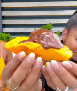 3- Ingredient Mango Ice Cream with Semi-Sweet Chocolate Magic Shell